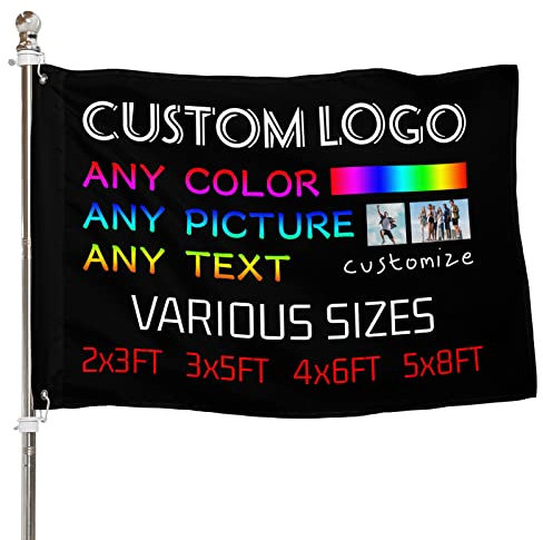 Personalisierte Flagge - personalisiert mit Deinen Texten & Fotos Personalisierte Werbeflagge Benutzerdefinierte Flagge Wetterfeste Fahnen und Flaggen mit Messing
