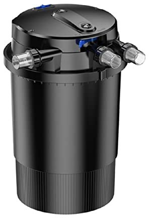 AquaOne Druckteichfilter CPU-30000 I Teichfilter für Teiche bis 60.000 Liter I Bio Teich Filter inkl.55 Watt UVC-Klärer mit automatischer Reinigung und Zeitschalter