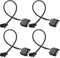 KUOQIY 4 Stücke SATA auf Lüfter Adapter Kabel, 15 Pin SATA auf 3 Pin / 4 Pin PMW 12V PC-Gehäuselüfter Stromadapterkabel, SATA auf Lüfter Konverter