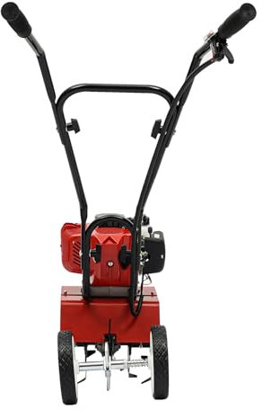 Beaudreaul Fresa de jardín de gasolina de 52 cc – Motor de 2 tiempos para jardín, azada, minifresa – ideal para escarificación y excavación, 1,9 kW, aluminio, color rojo