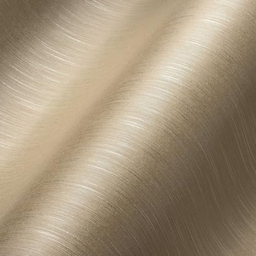 Arkitekt papper textiltapet metallisk silke tapet Uni 10,05 m x 0,53 m beige tillverkad i Tyskland 306832 30683-2