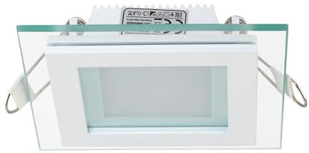 Vetrineinrete® Pannello led incasso slim bordo in vetro quadrato 6 9 12 18 24 watt luce calda 3000k (24) C57
