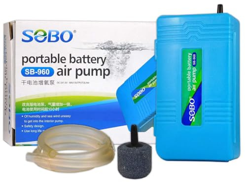 OISE ART STORE Trade Shop - Aeratore A Batterie per Acquario Aria Ossigenatore Air Pump Portatile Dn-960