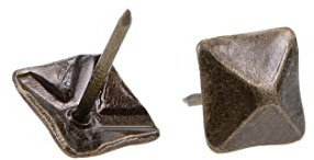 uxcell Upholstery Nails Tacks 12mm Square Head Antique Furniture Nails Pins Bronze Tone 40 Pcs