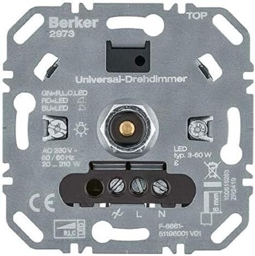 Uni-Drehdimmer (R,L,C,LED) Lichtsteuerung 2973 4011334510079 Berker