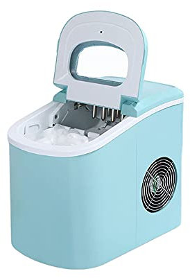 MNSSRN Desktop Electric Ice Machine, LED Mute, Convenient, Efficient, Fast, Portable, Large Capacity, Domestic and Commercial Small Ice Machine,Blue