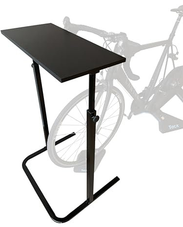 foto-kontor Fahrradtisch für Fahrrad Rollentraining Tisch höhenverstellbar Indoor Rad Training Rollentrainer Smart Trainer