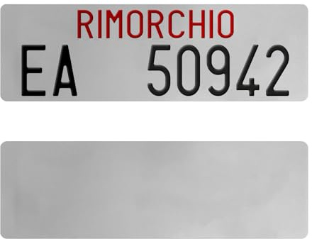 Fratelli Mondello Targa a Rilievo Ripetitrice in Alluminio Catarifrangente Rimorchio