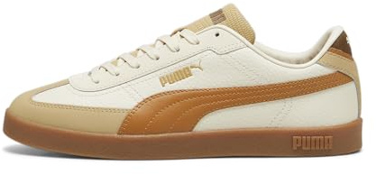 Puma Men's Club II Era, Leather-Alpine Snow-Caramel Latte-Sand Dune, 9.5