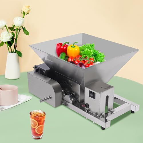 Obstmühle Apfelpresse 220V Elektrische Obstmühle Obst und Brot Zerkleinerungsmaschine, Brauner Zucker Brechmaschine,Geeignet zum Schneiden von geschältem und gewürfeltem Obst, Brot