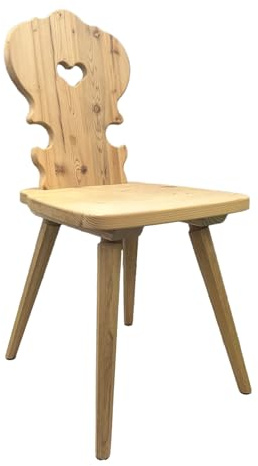 4betterdays.com NATURlich leben! 2er-Set Bauernstühle Fichte Altholz gedämpft - Massivholz | B 41 x T 38 x H 87 cm | Handwerk aus Südtirol - Stuhl mit Herz - 2X Landhausstuhl Holz