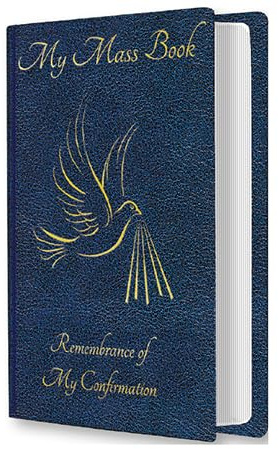 Remembrance Of My Confirmation Unisex Blue Missal Mass Book with Prayer Card/Book Mark Suitable for a Boy or Girl