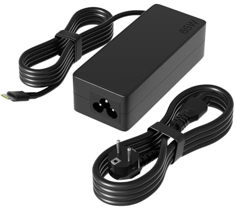 PowerPortnerLink 65W USB C Ladegerät Kompatibel mit Lenovo Thinkpad, Yoga, Ideapad, Chromebook, ThinkBook Series Laptop Replacement Adapter