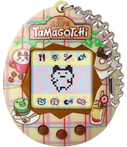 Bandai - Tamagotchi - Original Tamagotchi - Tama Café - Elektronisches virtuelles Haustier mit Farbbildschirm - Interaktives Haustierspielzeug - Thema Café - Spielzeug für Kinder ab 8 Jahren - 42997