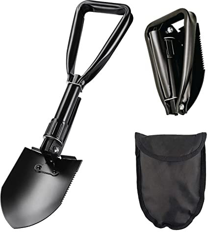 Pala plegable, pala plegable ligera de 58 cm, de supervivencia, de acero de alto carbono, palas de excavación portátiles, hechas de acero al carbono, desmontable con bolsa de transporte