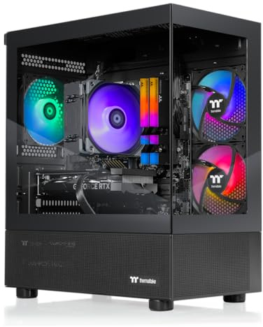 Thermaltake LCGS View i1260-170 Gaming Desktop (Intel Core™ i5-12600KF, ToughRam DDR4 3600Mhz 16GB RGB Memory, NVIDIA® GeForce RTX™ 5060, 1TB NVMe M.2, WiFi, Windows 11) V17B-B76R-560-LCS