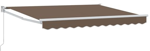 Favemtsl Toldo con brazo articulado, 3,5 x 2,5 m, toldo manual de aluminio y acero para jardín y terraza, protección contra el viento y privacidad con manivela de 165 cm