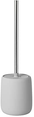 blomus -SONO- WC-Bürste aus Keramik / Kunststoff, Microchip, WC-Garnitur, Soft-Touch, hygienisch, freistehende Toilettenbürste & Halter Badaccessoire (H / B / T: 39 x 11 x 11 cm, Microchip, 69064)