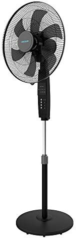 Cecotec Ventilador de Pie con Mando a Distancia y Temporizador EnergySilence 610 MaxFlow Control. 70 W, 18 Pulgadas (45 cm), 6 Aspas, Motor Cobre, 3 Velocidades, Oscilación 75º, Indicador LED