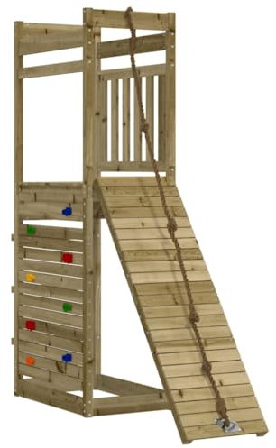 vidaXL Spielturm, Klettergerüst mit Kletterwand, Kinder Kletterturm mit Sandkasten, Spiel-Zubehör für Garten, Spielgeräte Spielplatz, Imprägniertes Kiefernholz