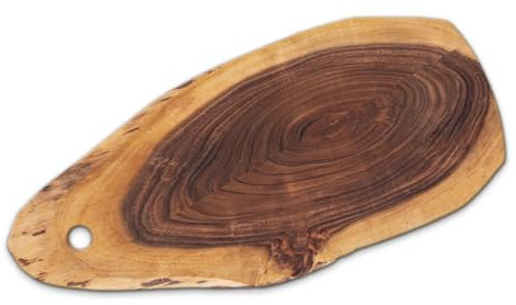 Amago home Baumscheibe Servierbrett verleimt Serviertablett Deko Akazie massiv Größe 34 x 16 cm