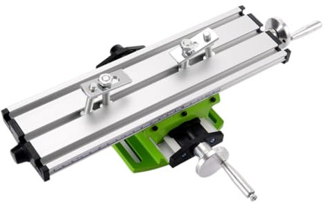 QUMIIRITY Hochpräziser Handbohrmaschinenhalter Mit Stabilem Gusseisen-basis Für Mini-bohrständer Und Fräsmaschinen Silber Und Hellgrün Für Präzise Holzarbeiten