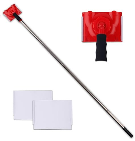 Gosknor Recortadora Bordes de Pintura, Pincel Ajustable para Pintar Bordes con Varillas Extensión de 5 Secciones y 2 Almohadillas Repuesto Perfecto para Molduras Paredes Techos, Zócalos y Esquinas
