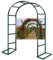 Arche De Jardin En Métal Avec Base, 140 200 240 300 350 cm Largeurs Roses Soutien Archway Pour Plantes Grimpants, Support Tonnelle Décoration De Mariage, Treillis Pergola De Patio(Vert,80x200 cm (LxH)