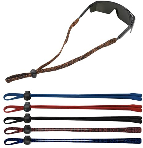 Surplex 6 Pcs Cordones para Gafas, Ajustables para Gafas Deportivas, Cuerda de Gafas Antideslizante, Cordones para Gafas de Sol y Gafas Deportivas, Cinta para Gafas para Niños Hombre Mujer
