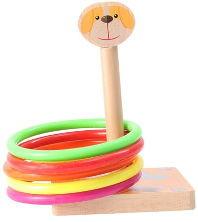 VICASKY Jeu de Lancer Anneaux Bois pour Garçon Fille Éducatif Animalier Améliore la Motricité Réflexion Logique Sûr et Cadeau Garçon Fille