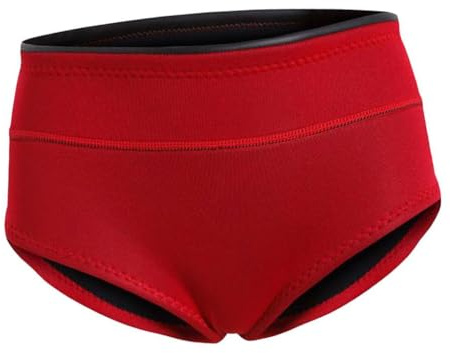 ICDKOYK våtdräktsbyxor superstretchiga neopren bekväma dykbyxor för vattensporter dykvåtdräkt underkläder baddräkt korta byxor solbad snorkling våtdräktsshorts boyshort, Röd, S