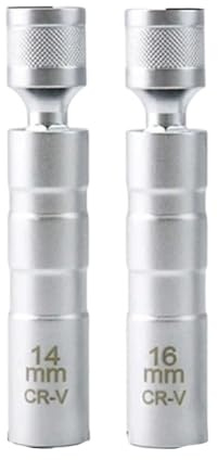 VRTYVEYBB Chiave a bussola magnetica girevole da 14 mm e 16 mm per connettori candele - acciaio al cromo vanadio, per BMW R55/R56/R57/R60 e MINI