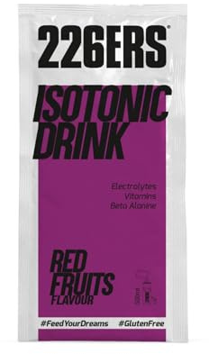226ERS Isotonic Drink Monodosis | Isotónico en Polvo, Bebida Deportiva Isotónica con Sales Minerales y Beta Alanina para Hidratación, Sin Gluten Frutos Rojos - 1 unidad