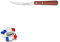 Les Colis Noirs LCN - Couteau a Tomate INOX Manche Bois La Fourmi - Modèle Aléatoire - Ustensile Cuisine - 032