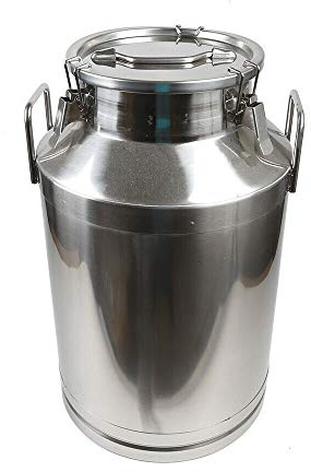 60L/15.85Gal Milk Cans-Stainless Steel Milk Transport Barrels Pail Milk Bucket Jug Oil Barrel Wine Barrel Canister Silicone Seal Barrels