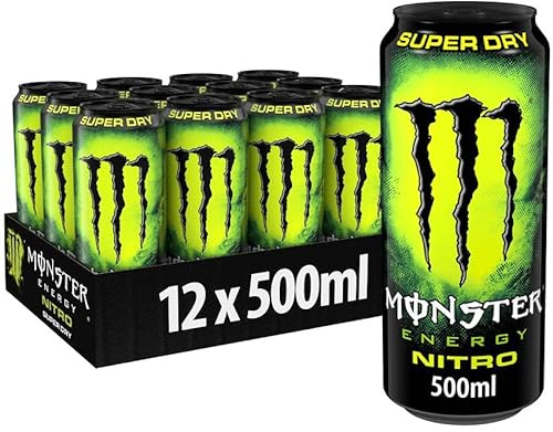 MONSTER ENERGY NITRO Super dry Packung mit 12 Einheiten von 500ml - Gesamt 6 Liter