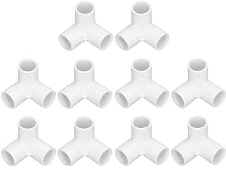 Jadeshay 10 piezas 20mm Conectores de PVC en Forma de Codo, accesorios de tubería de 3 vías, Conectores de Esquina de Tubería de Plástico PVC para Conexión de Muebles Riego, Agua de Jardín