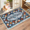 Falflor 80x120cm Doormats Washable Door Mats Dirt Trapper Mat for Entrance Indoor Outdoor Heavy Duty Door Mats Super Absorbent Entrance Rug(Blue)