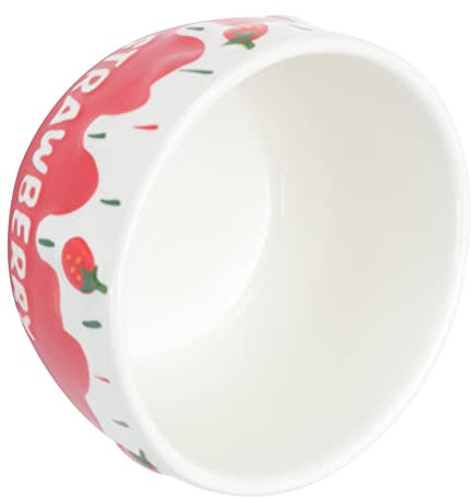 Amosfun 1 Pc Ciotola di Fragole Ciotola di Pasta Tazze di budino Ciotola per antipasti Coppa Gelato Scodella Colazione Ciotola Colazione Ciotola Domestica Ciotola di Riso in Ceramica Rosso