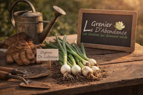 150 ekologiska frön för sådd - överflödens loft - Lissabonlök - Allium cepa