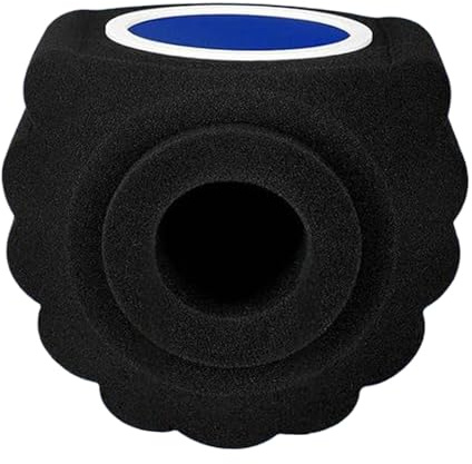 Luwecf Cubierta de Micrófono Pantalla Antiviento Filtro Acústico Y Esponja Insonorizada de Espuma de Alta Densidad Adecuado para Grabación Profesional Y Tran, Filtro Azul