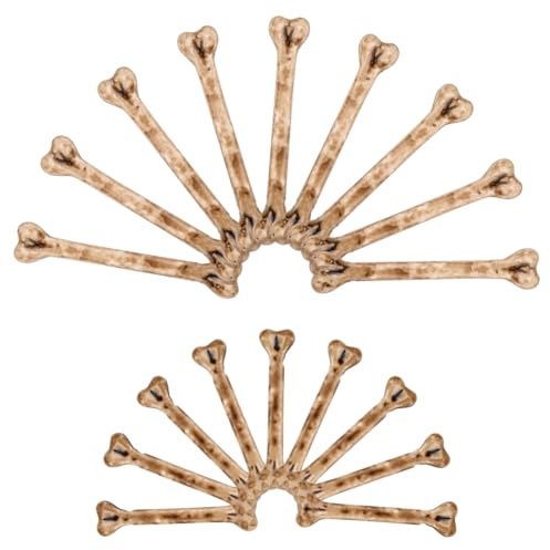 SUNNYCLUE 1 scatola Da 20 pezzi di Decorazioni In Osso per Halloween Piccole Ossa Decorative Mini Scheletro Umano Finto Resina Costume Teschio Decorazioni per Feste per Adulti Decorazioni Da Appendere