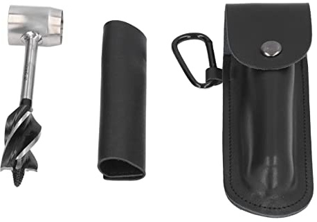 SUNGOOYUE Trivella Manuale Bushcraft, Trapano Manuale per Legno in Acciaio Ad Alta velocità, Attrezzatura da Campeggio Efficiente per gli Appassionati di attività all'aperto