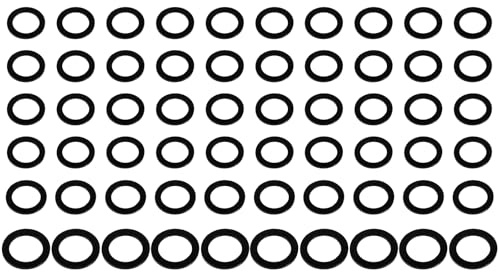 Rainway Juego de 60 anillos de sellado de 1/2 pulgadas y 3/4 pulgadas de 1 pulgada, juntas planas, arandelas de manguera de goma, arandelas de manguera de goma, juntas tóricas para grifo, cabezal de