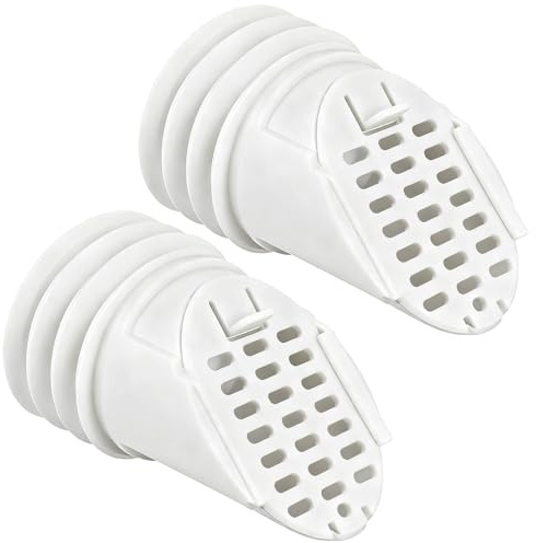 WADEO Protection Anti-Animaux pour Rallonge de Descente de Gouttière 10 cm | Grille Anti-Feuilles avec Diffusion de l’Eau, Protection Contre Rongeurs et Oiseaux pour Jardin & Fondations (Gris)