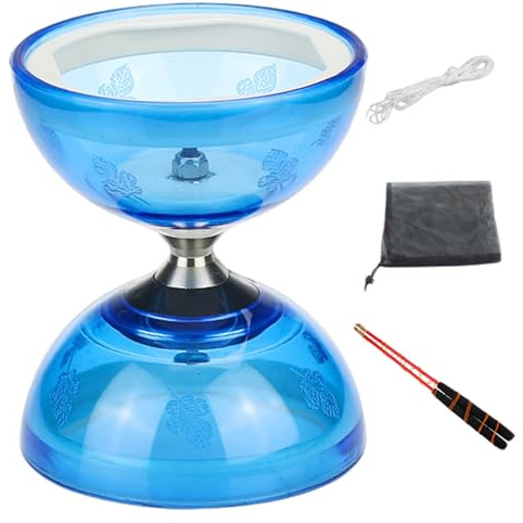 Uanqfegy Yoyo Kinesisk Diabolo 5 Stavar, Yo Yo med repguide och nätpåse för barn vuxna fitness-tricks
