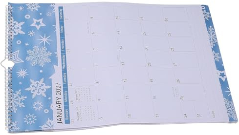 FUNOMOCYA Månatlig Väggkalender med Spiralbindning Självdisciplinerad Daglig Planerare för Arbete och Studier Kalender för Anteckningar och Familjeplanering