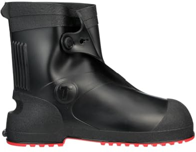 TINGLEY-45821.XL Workbrutes G2 - PVC Overshoe - 10 Ht. - Black Upper - Red Sole - Cleated Outsole, X-Large