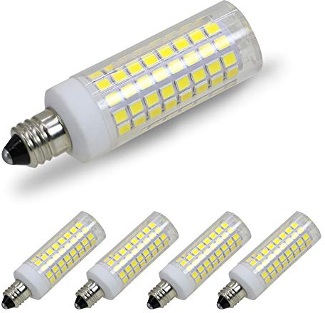 [4-Pack] E11 led Bulb, 75W or 100W Equivalent Halogen Replacement Lights,850 Lumens, Daylight White 6000K, Replaces T4 /T3 JD e11 Light Bulb.