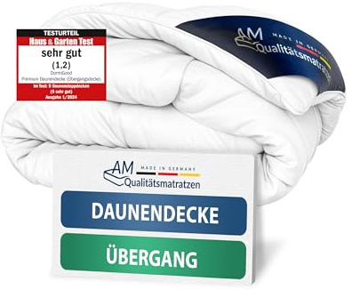 DormiGood Daunendecke 220x240 Ganzjahres - Made in Germany - 100% Extraweiche Daunen - Atmungsaktive Ganzjahresdecke 240x220cm - Oeko-TEX zertifizierte Bettdecke 220x240 Ganzjahresdecke
